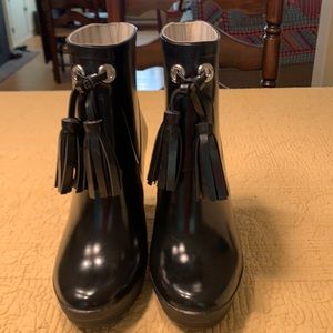 Coach wedge rain boots